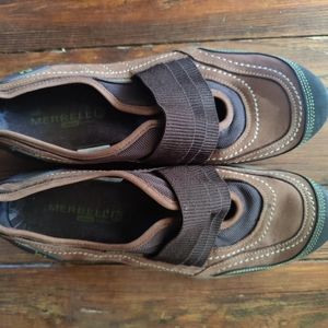 Merrell Mimosa Band Cocoa Slip On Comfort Shoes Brown Leather Women’s